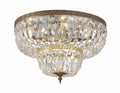 Waltham 18'' Clear Hand Cut Olde Brass Flush Mount