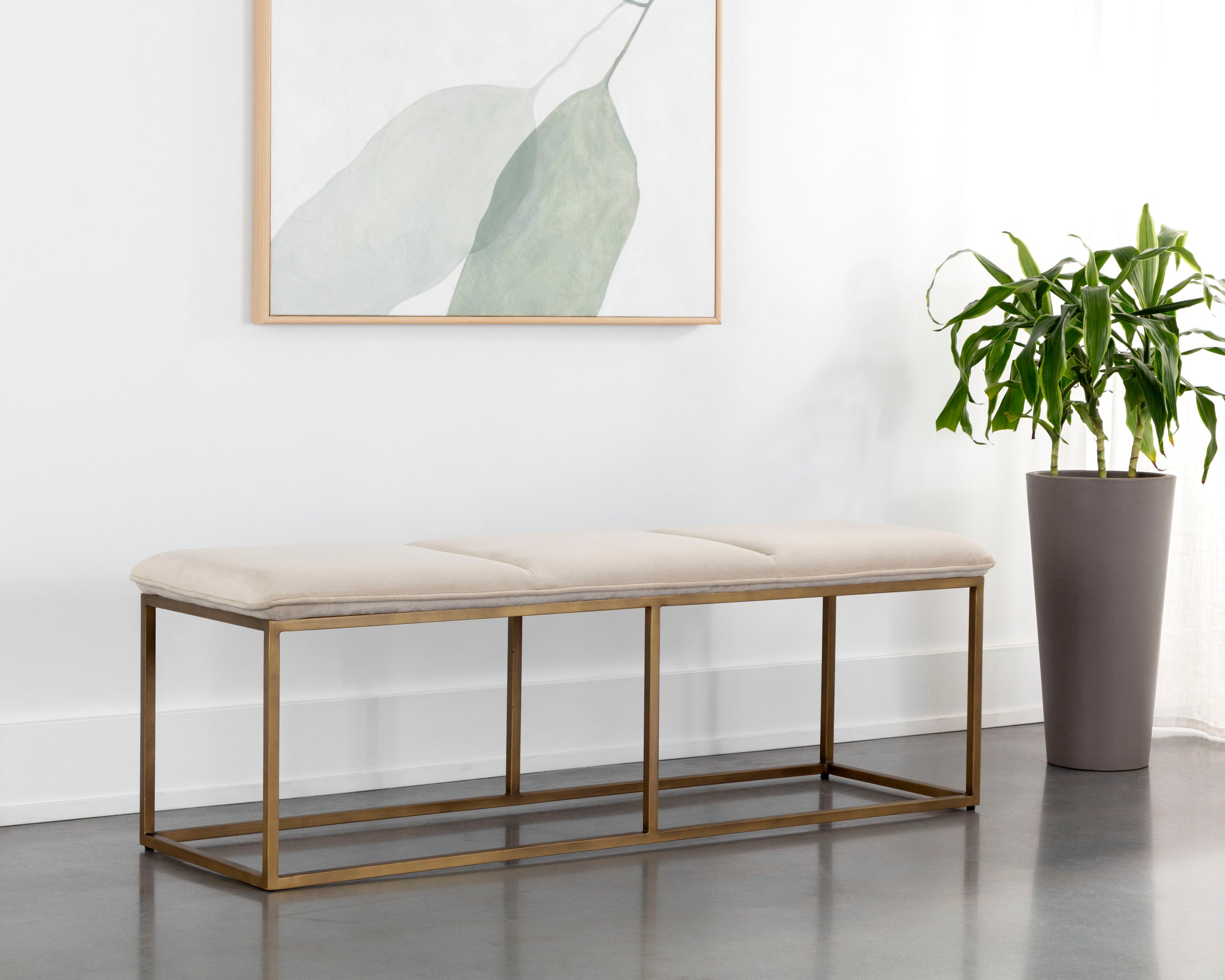 Alley Bench - Burnished Brass - Piccolo Prosecco