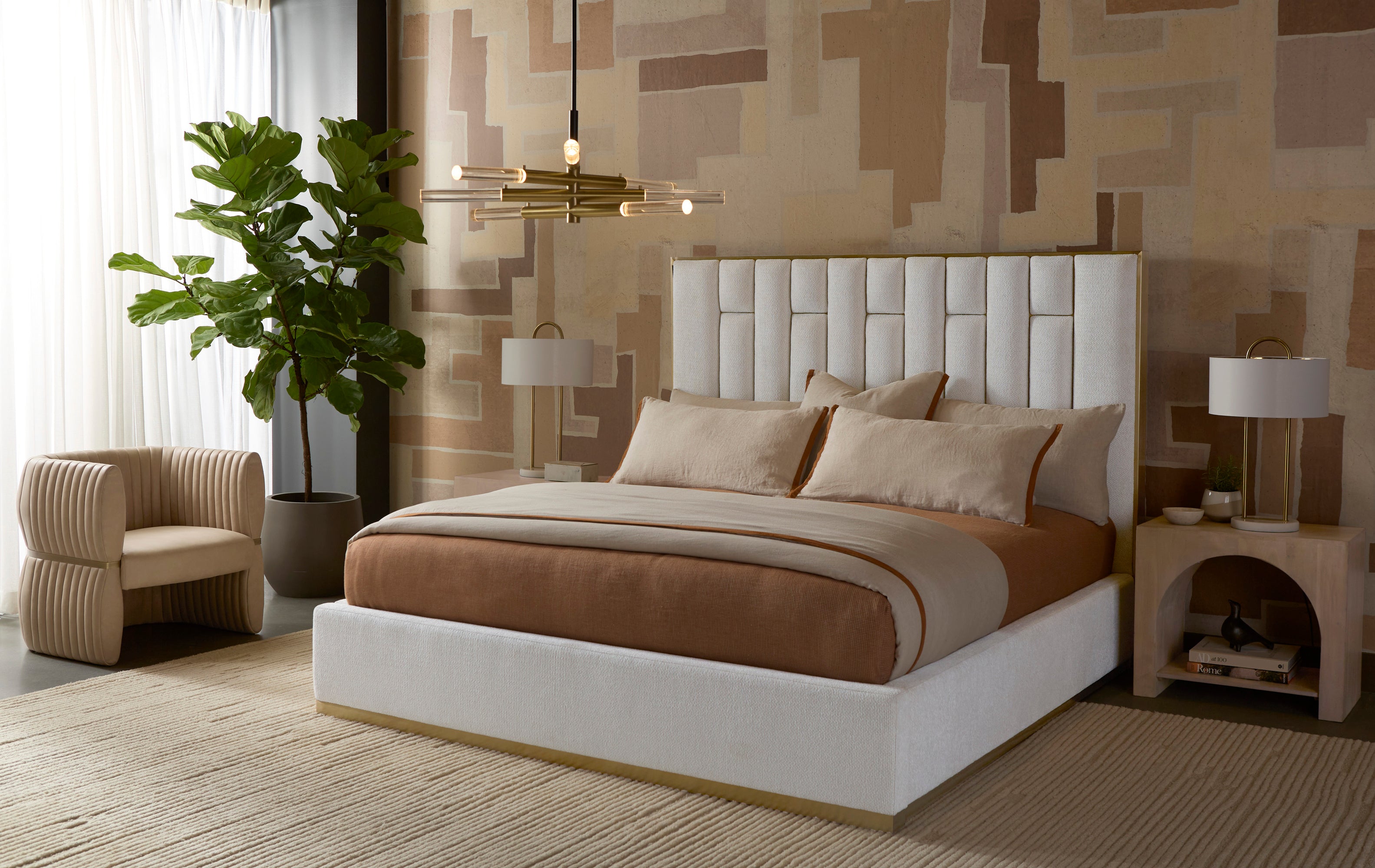 Nemu Bed - King - Rhea Light Barley