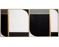 Double Exposure (Set Of 2) - 48" X 48" - Gold Floater Frame