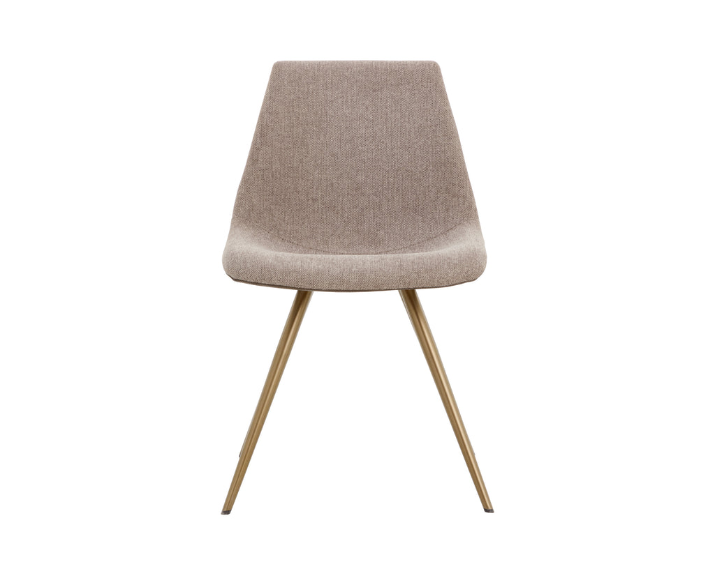 Lipa Dining Chair - Antique Bronze - Belfast Oyster Shell / Porpoise