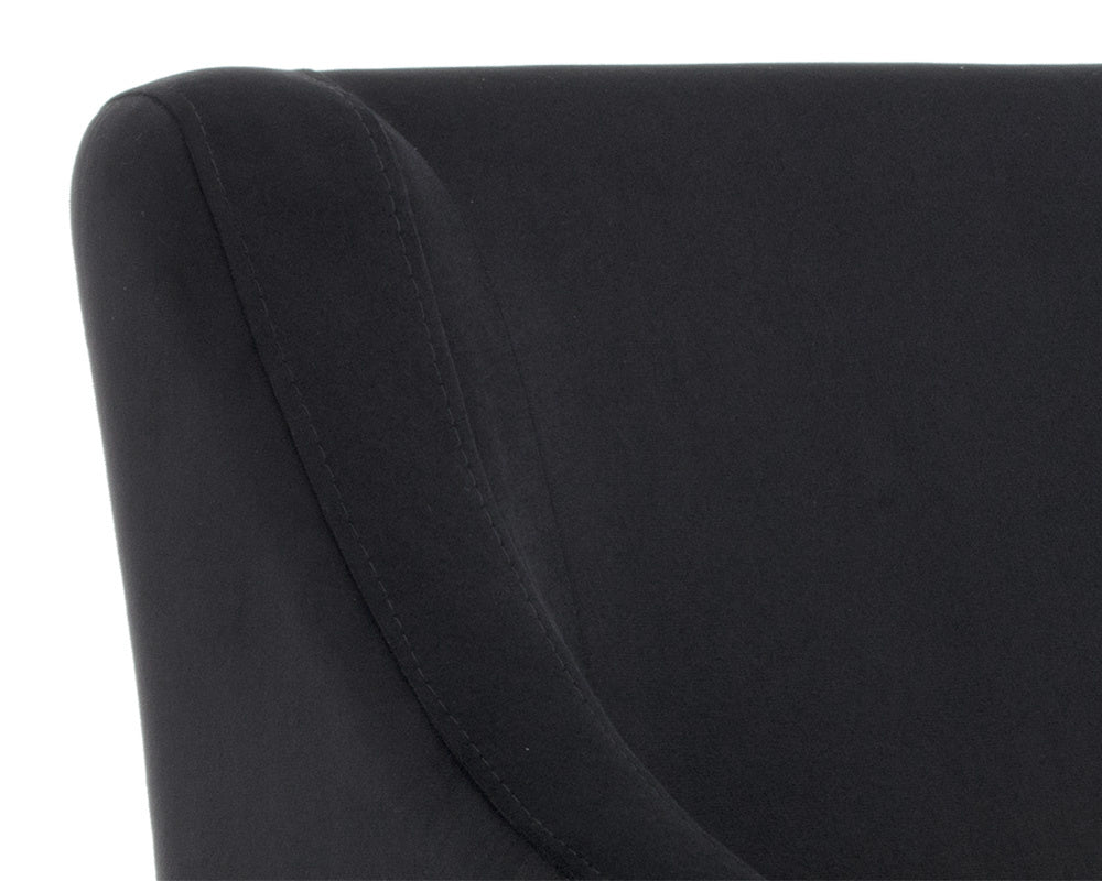 Zane Wheeled Dining Armchair - Abbington Black
