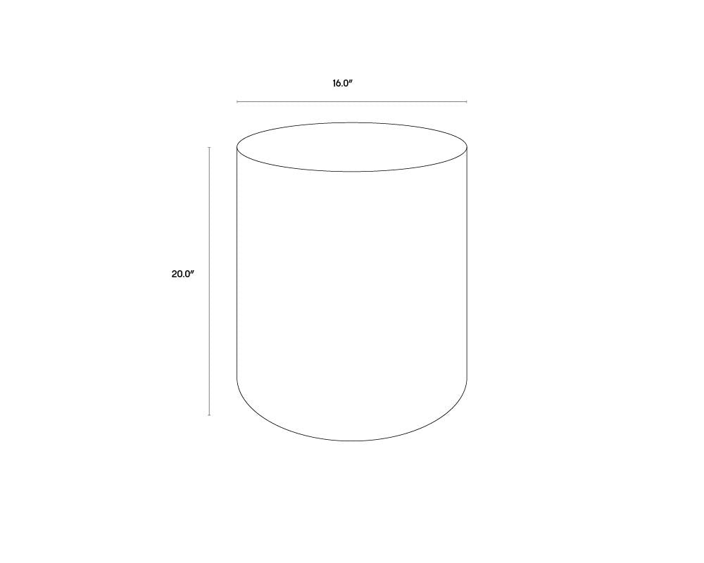 Diaz End Table - Grey - Wood Grain Brown