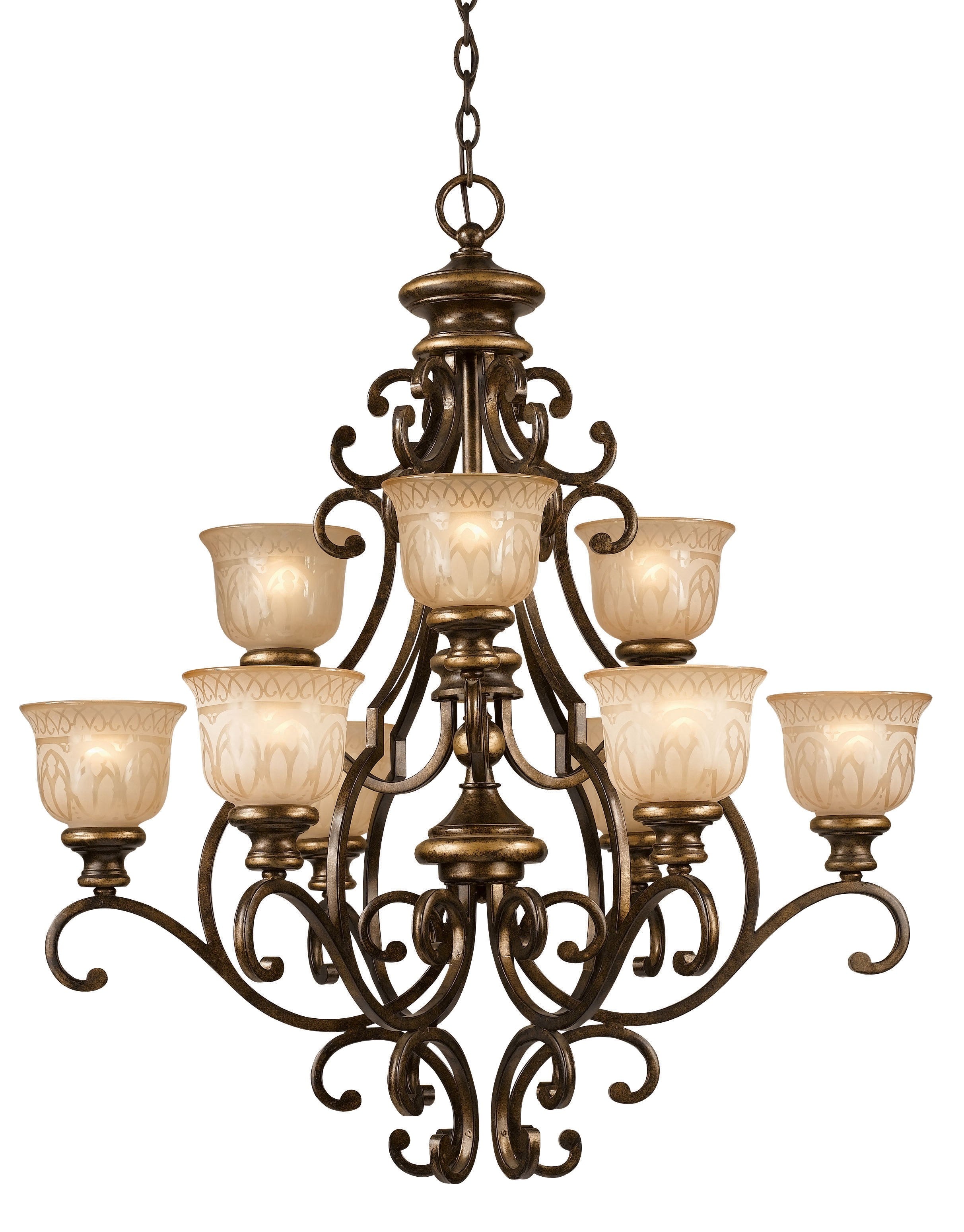 Norwalk 34'' Bronze Umber Chandelier