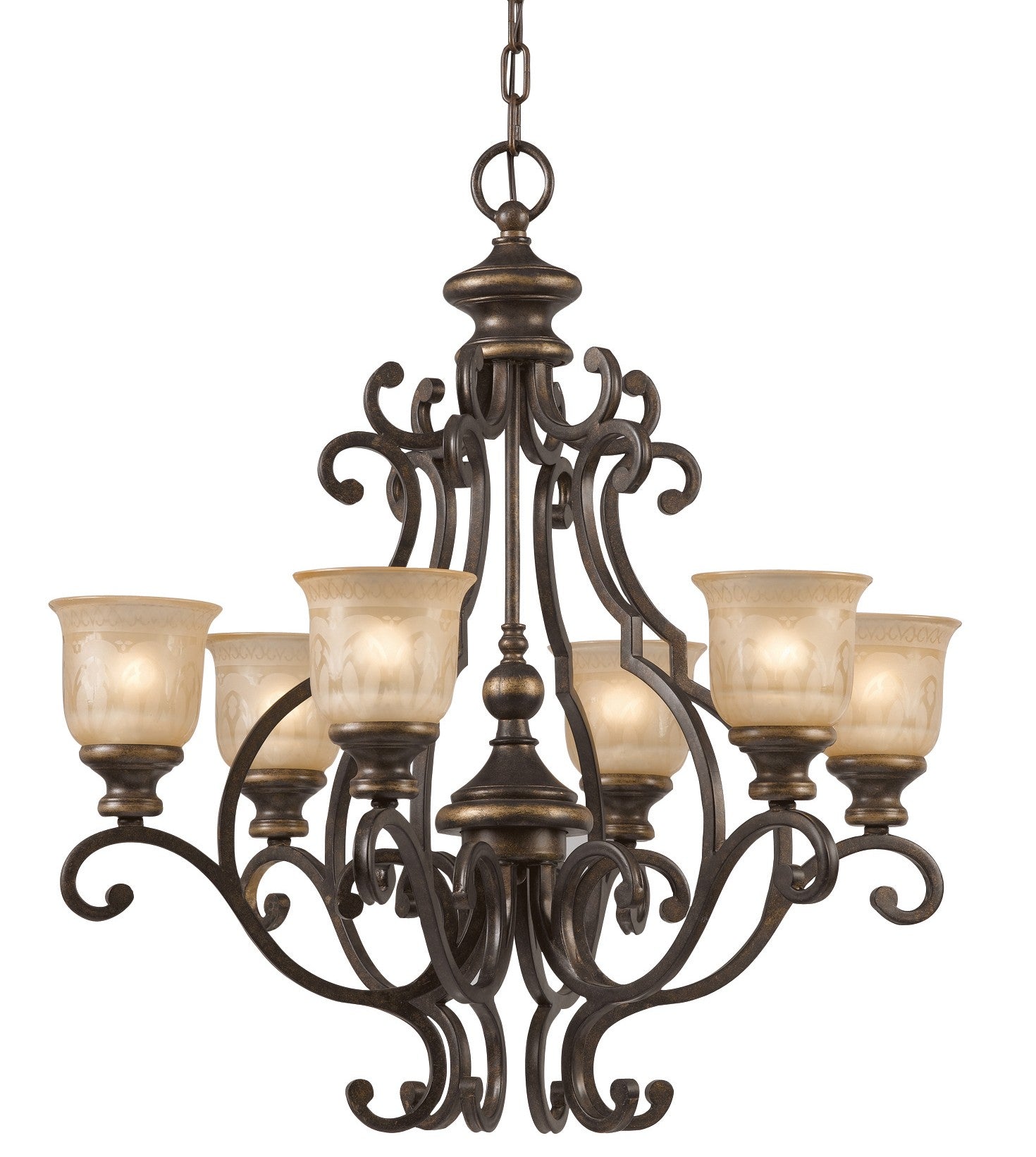 Norwalk 28'' Bronze Umber Chandelier