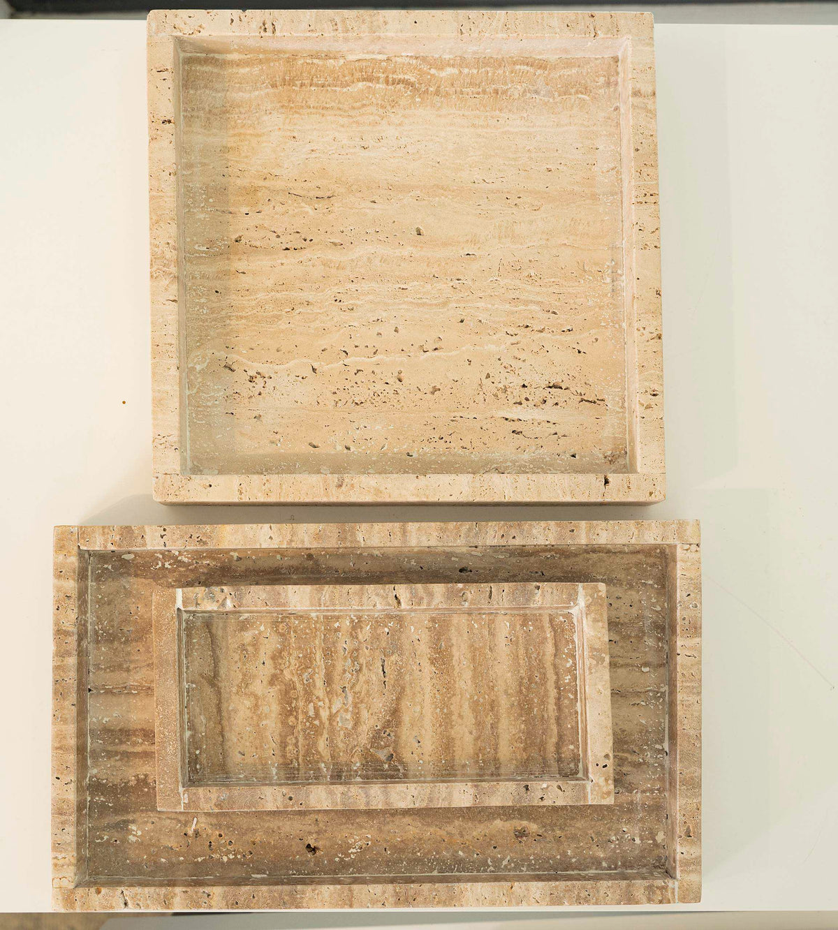 Rectangular Travertine Tray L