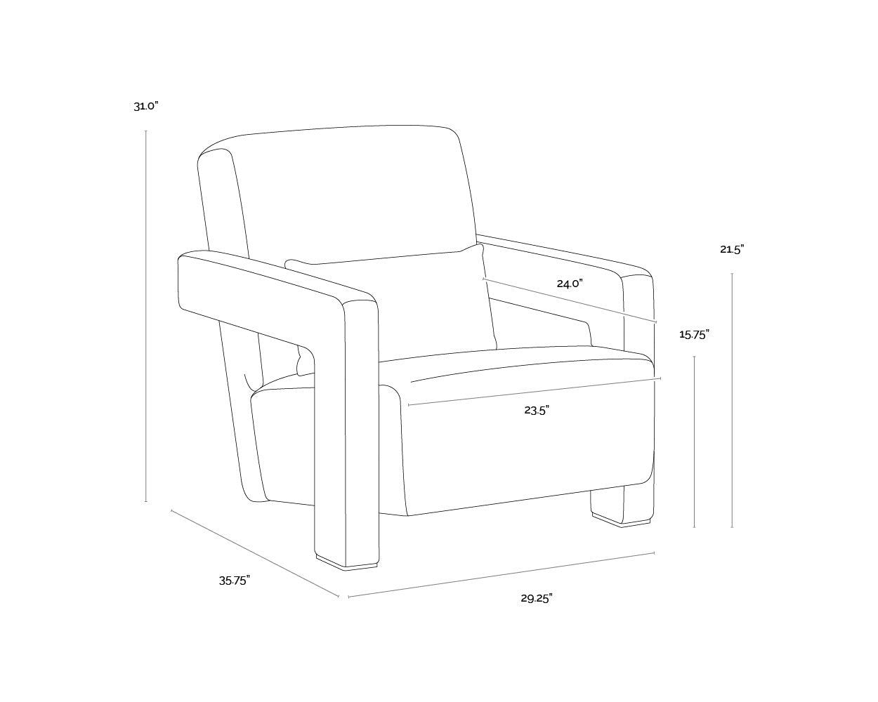 Forester Lounge Chair - Copenhagen White