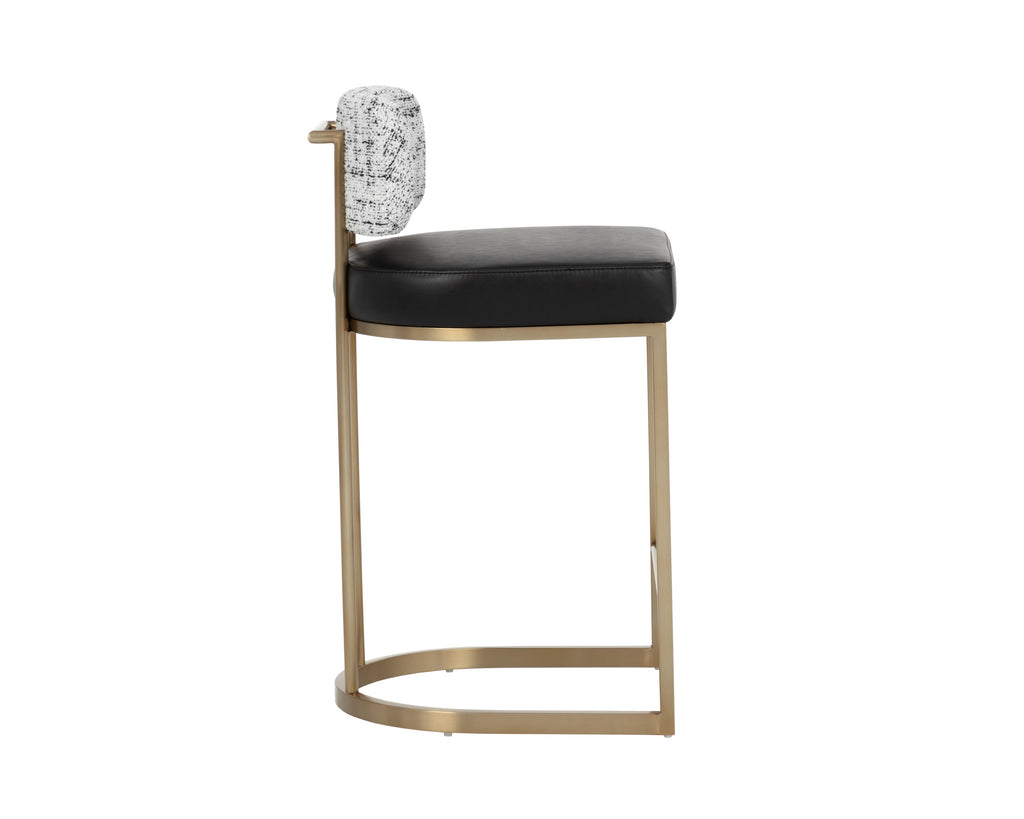 Larissa Counter Stool - Bravo Black / Halton Birch
