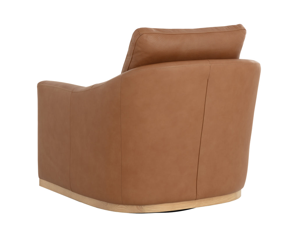 Corbin Swivel Lounge Chair - Aline Butternut Leather
