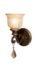 Norwalk 6.5'' Golden Teak Hand Cut Crystal Bronze Umber Sconce