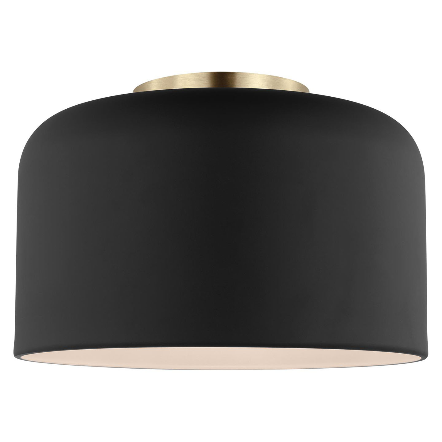 Malone Small Flush Mount Midnight Black Bulbs Inc
