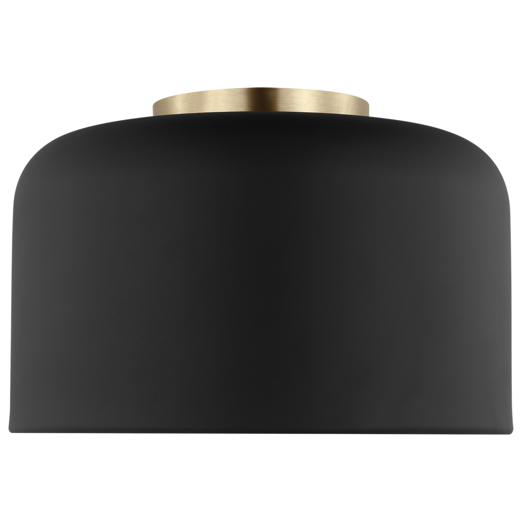 Malone Small Flush Mount Midnight Black Bulbs Inc
