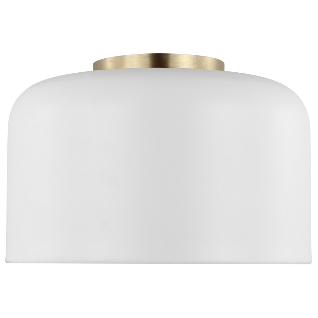 Malone Small Flush Mount Matte White Bulbs Included