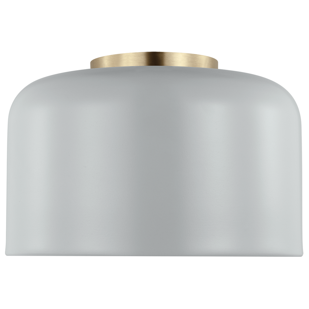 Malone Small Flush Mount Matte Grey Bulbs Inc