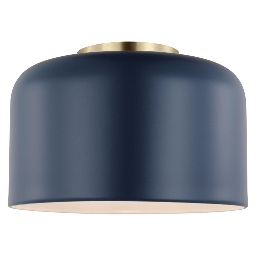 Malone Small Flush Mount Navy Bulbs Inc
