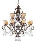 Norwalk 48'' Hand Cut Crystal Bronze Umber Chandelier