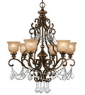 Norwalk 28'' Hand Cut Crystal Bronze Umber Chandelier
