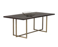 Jade Dining Table - Antique Brass - Dark Mango - 79"