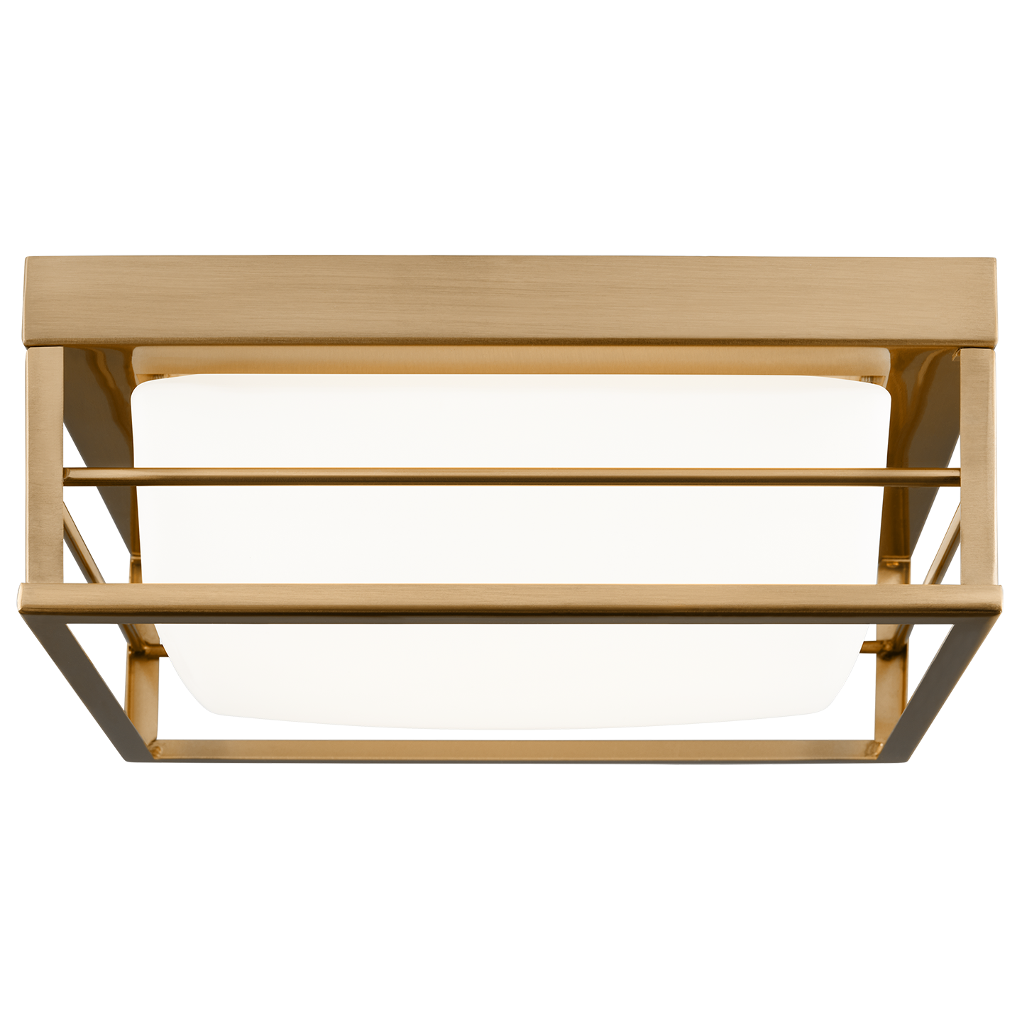 Dearborn Small LED Flush Mount Satin Brass Bulbs Inc