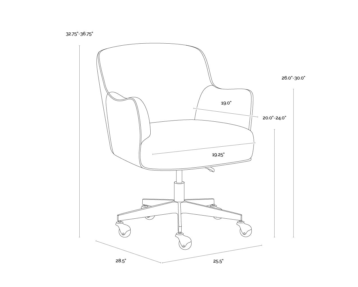 Karina Office Chair - Copenhagen White