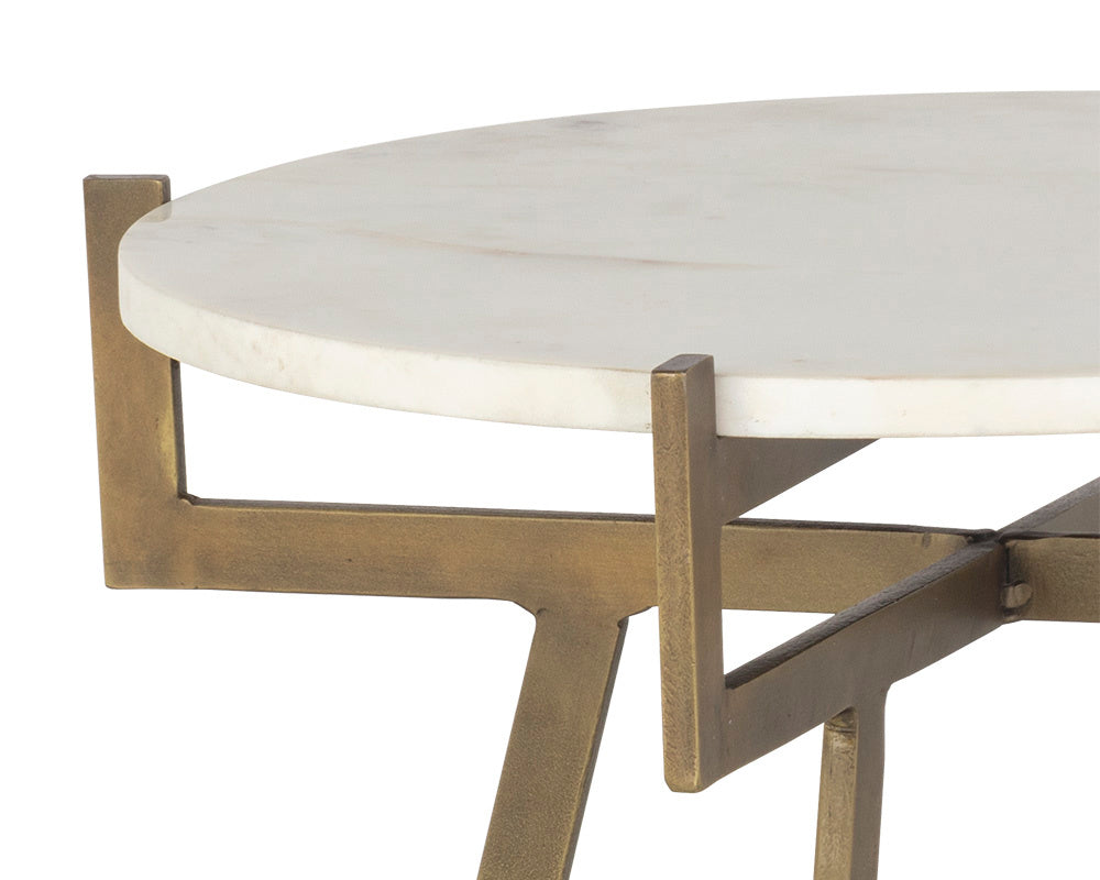Anak End Table - White Marble