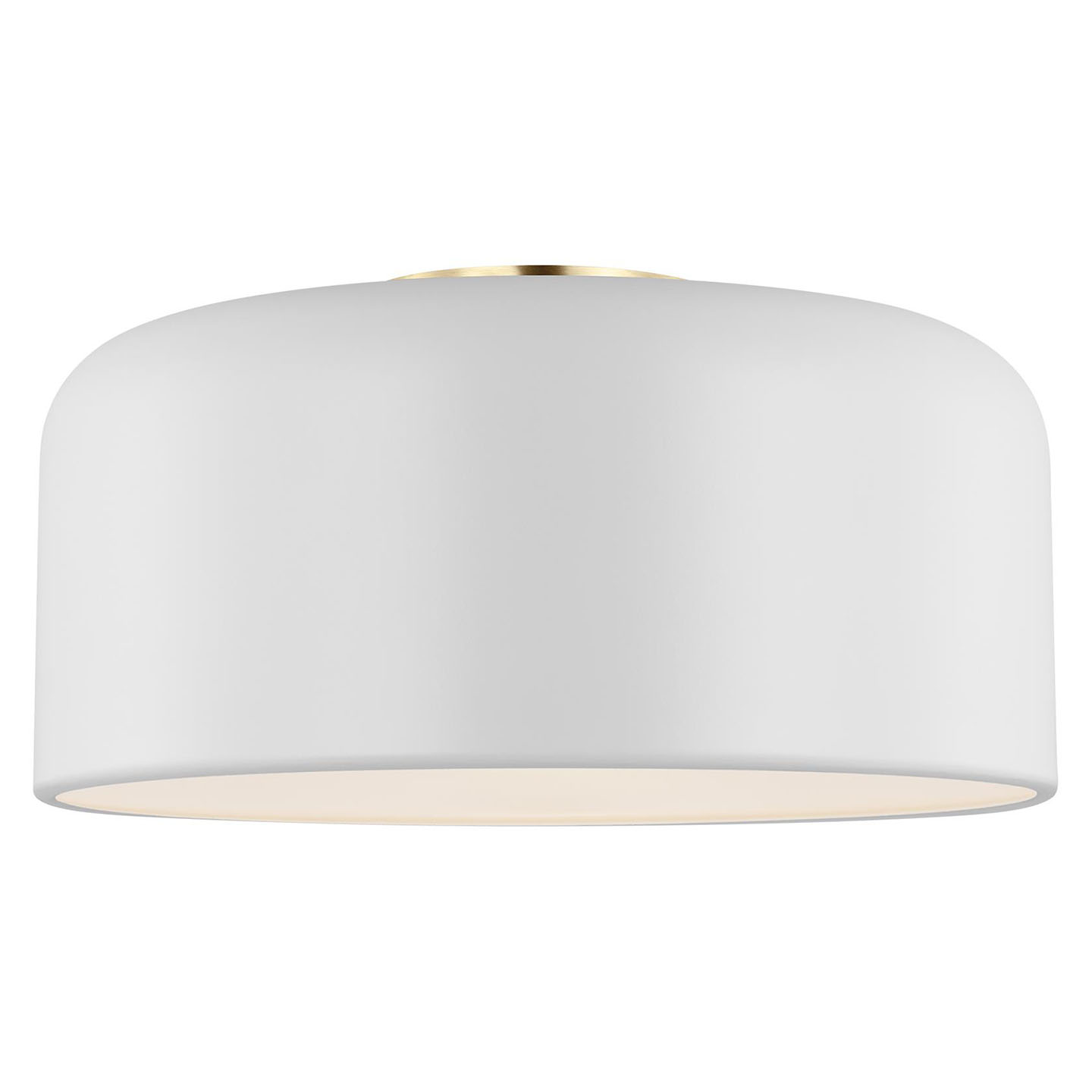 Malone Medium Flush Mount Matte White Bulbs Included