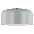 Malone Medium Flush Mount Matte Grey Bulbs Inc