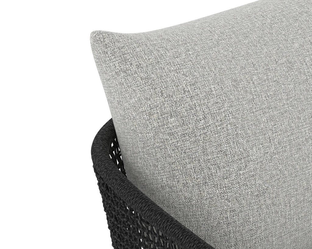 Capri Dining Armchair - Smoke Grey - Copacabana Marble