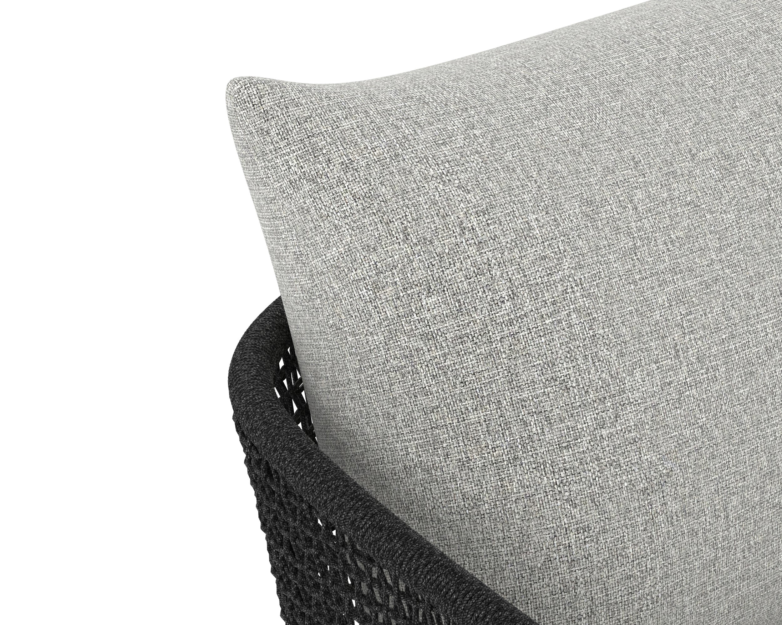 Capri Dining Armchair - Smoke Grey - Copacabana Marble