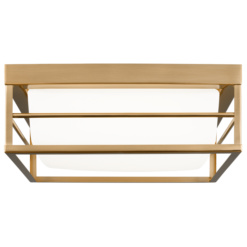 Dearborn Medium LED Flush Mount Satin Brass Bulbs Included