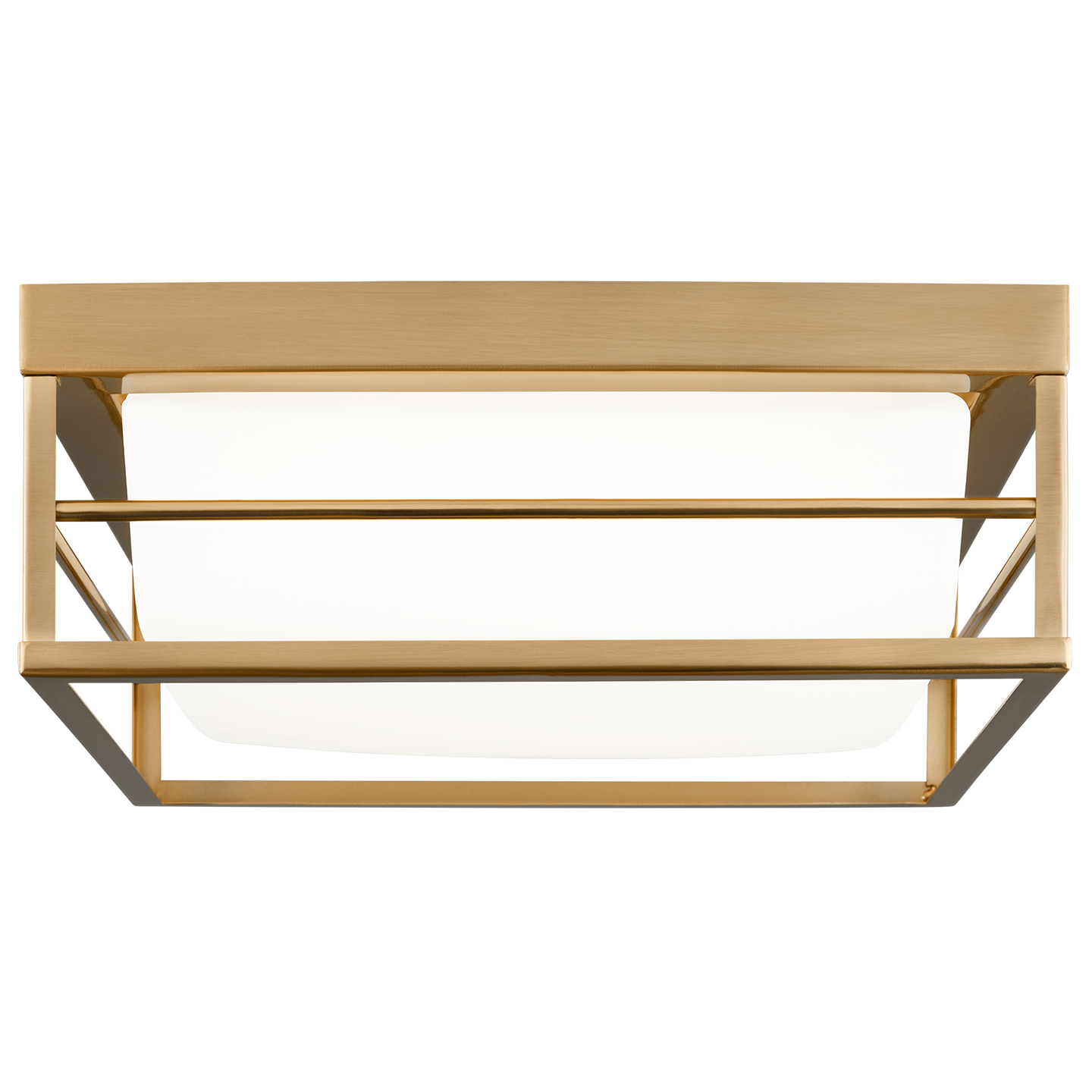 Dearborn Medium LED Flush Mount Satin Brass Bulbs Included