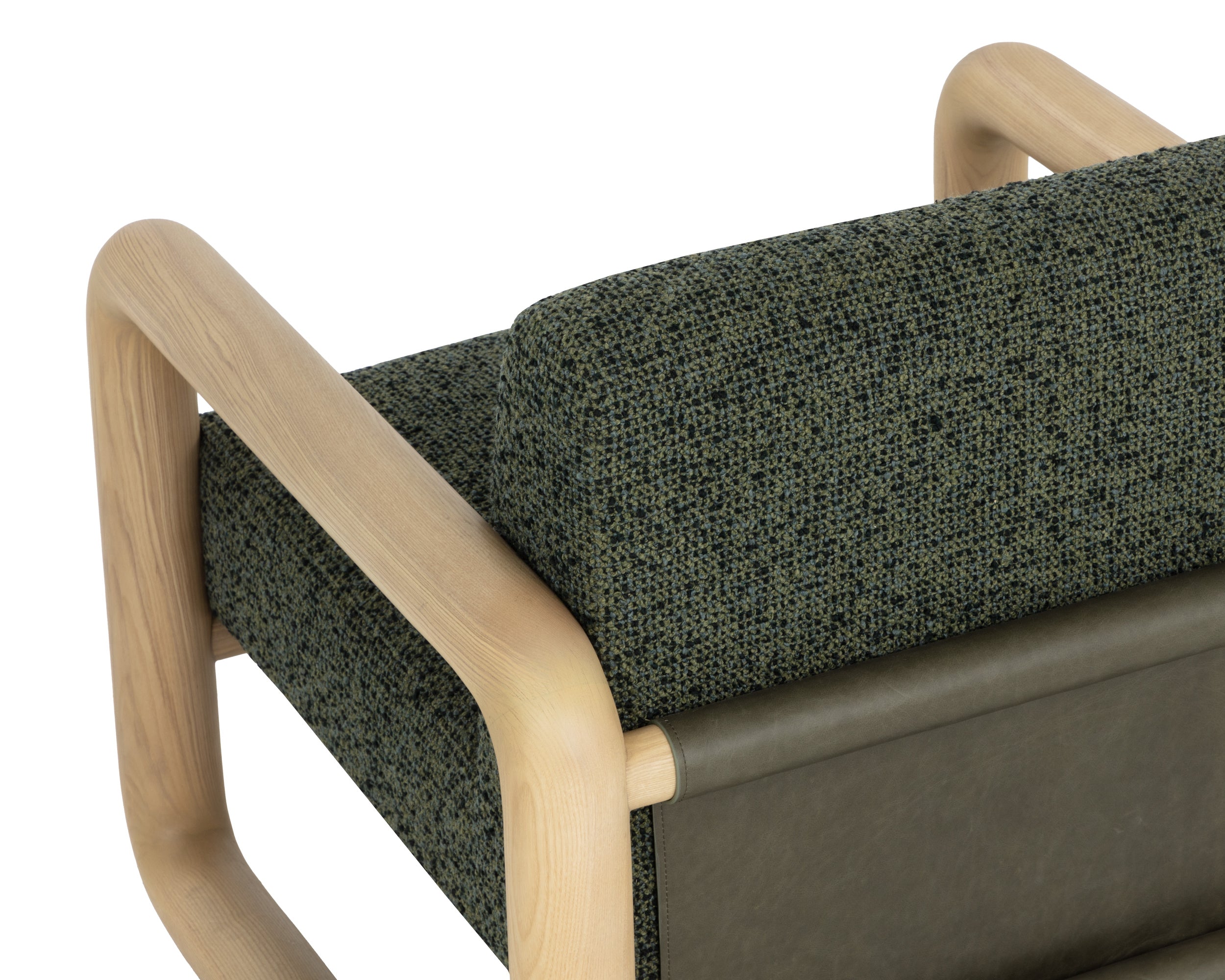 Nubo Lounge Chair - Noah Meadow / Ludlow Dark Olive Leather