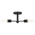 Axis Three Light Semi-Flush Mount Midnight Black