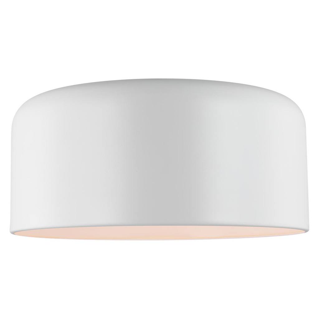 Malone Large Flush Mount Matte White Bulbs Included