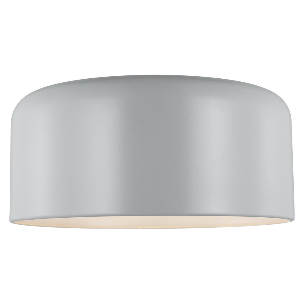 Malone Large Flush Mount Matte Grey Bulbs Inc
