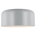 Malone Large Flush Mount Matte Grey Bulbs Inc
