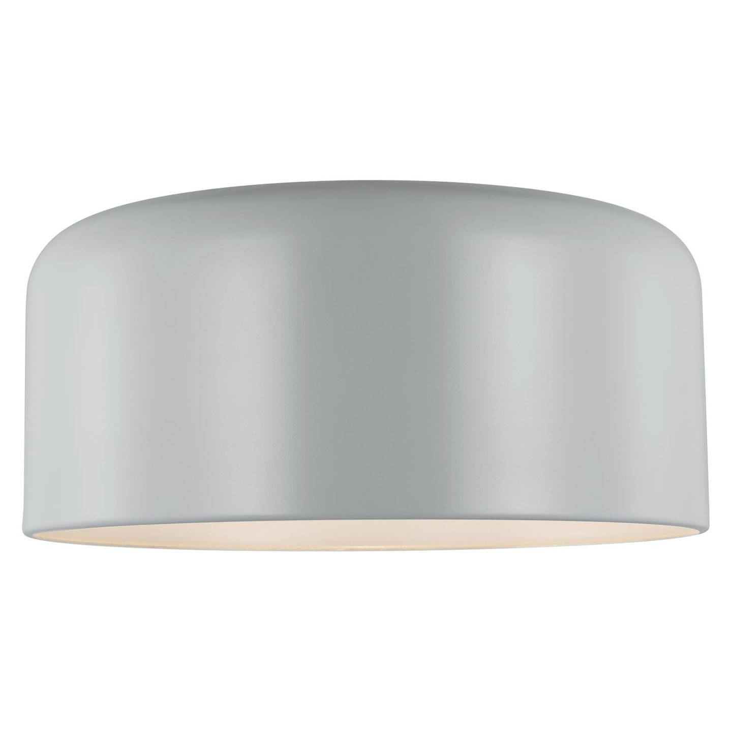 Malone Large Flush Mount Matte Grey Bulbs Inc