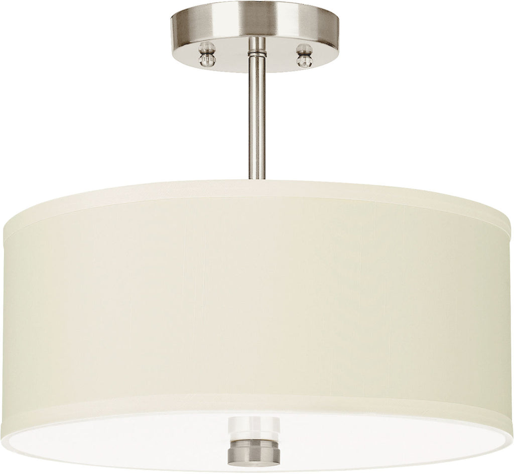 Dayna Two Light Flush / Semi-Flush Convertible Brushed Nickel Bulbs Included