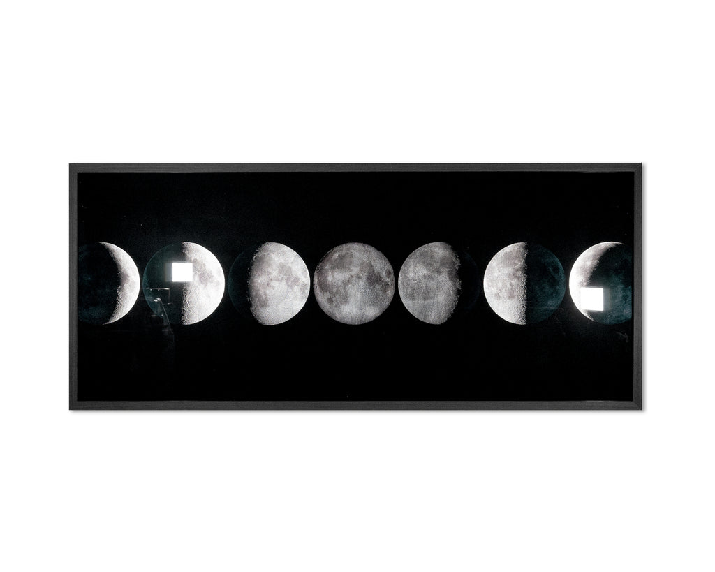 Moon Phases - 72" X 30" - Charcoal Frame