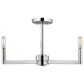 Fullton Semi Flush Mount | Chrome | No Shade Bulb(s) Not Included