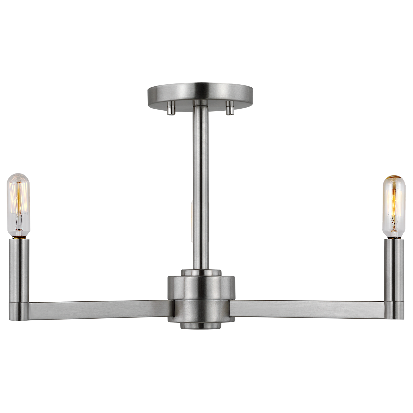 Fullton Semi Flush Mount | Brushed Nickel | No Shade Bulb(s) Not Included