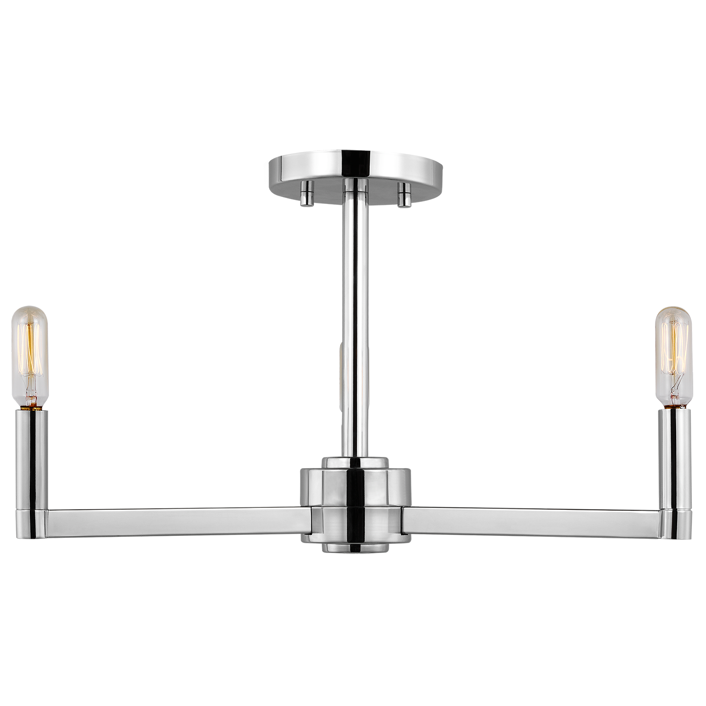 Fullton Semi Flush Mount | Chrome | No Shade Bulb(s) Included