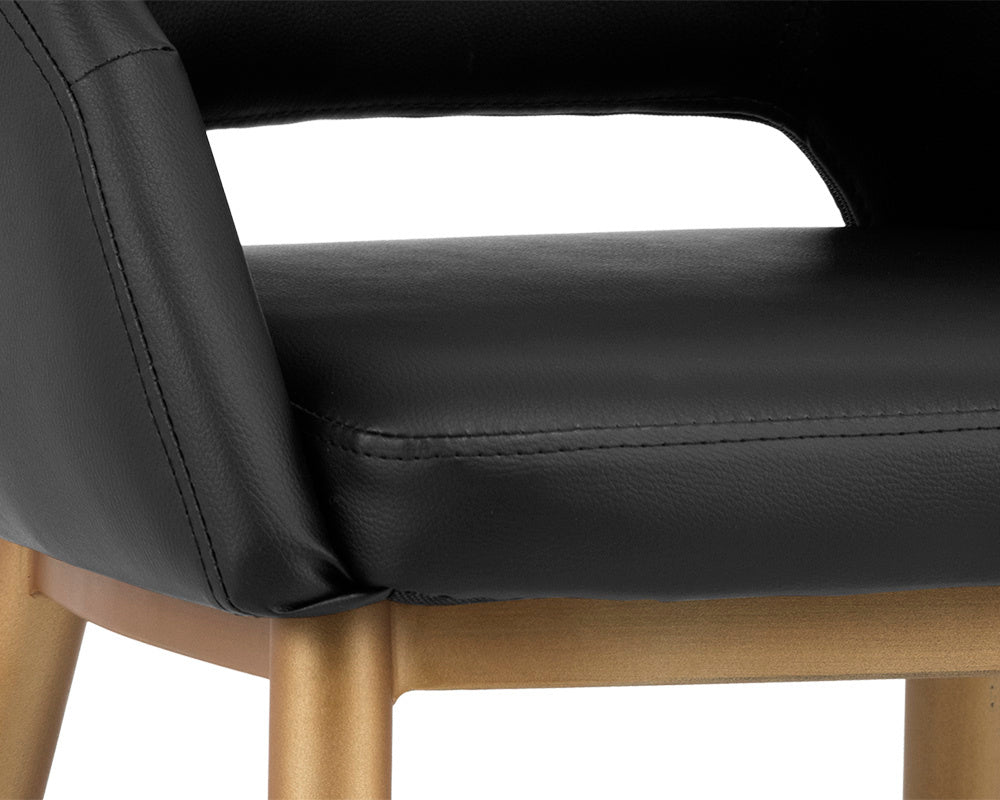 Thatcher Dining Armchair - Black - Antique Grey