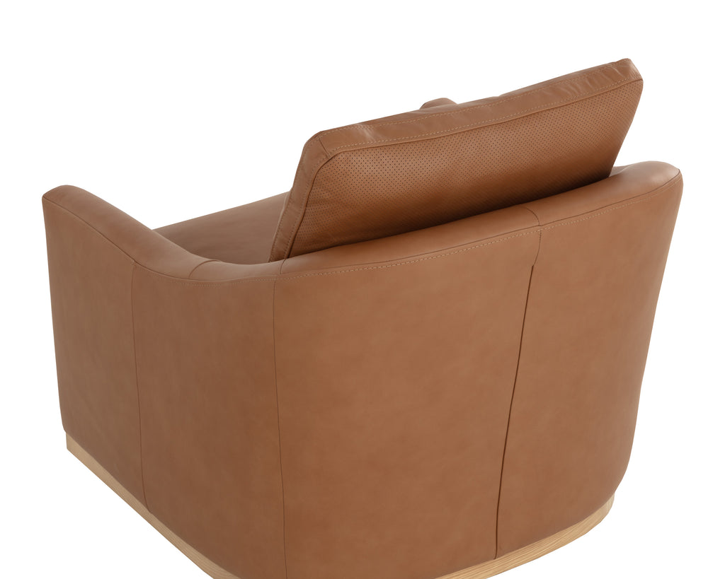 Corbin Swivel Lounge Chair - Aline Butternut Leather