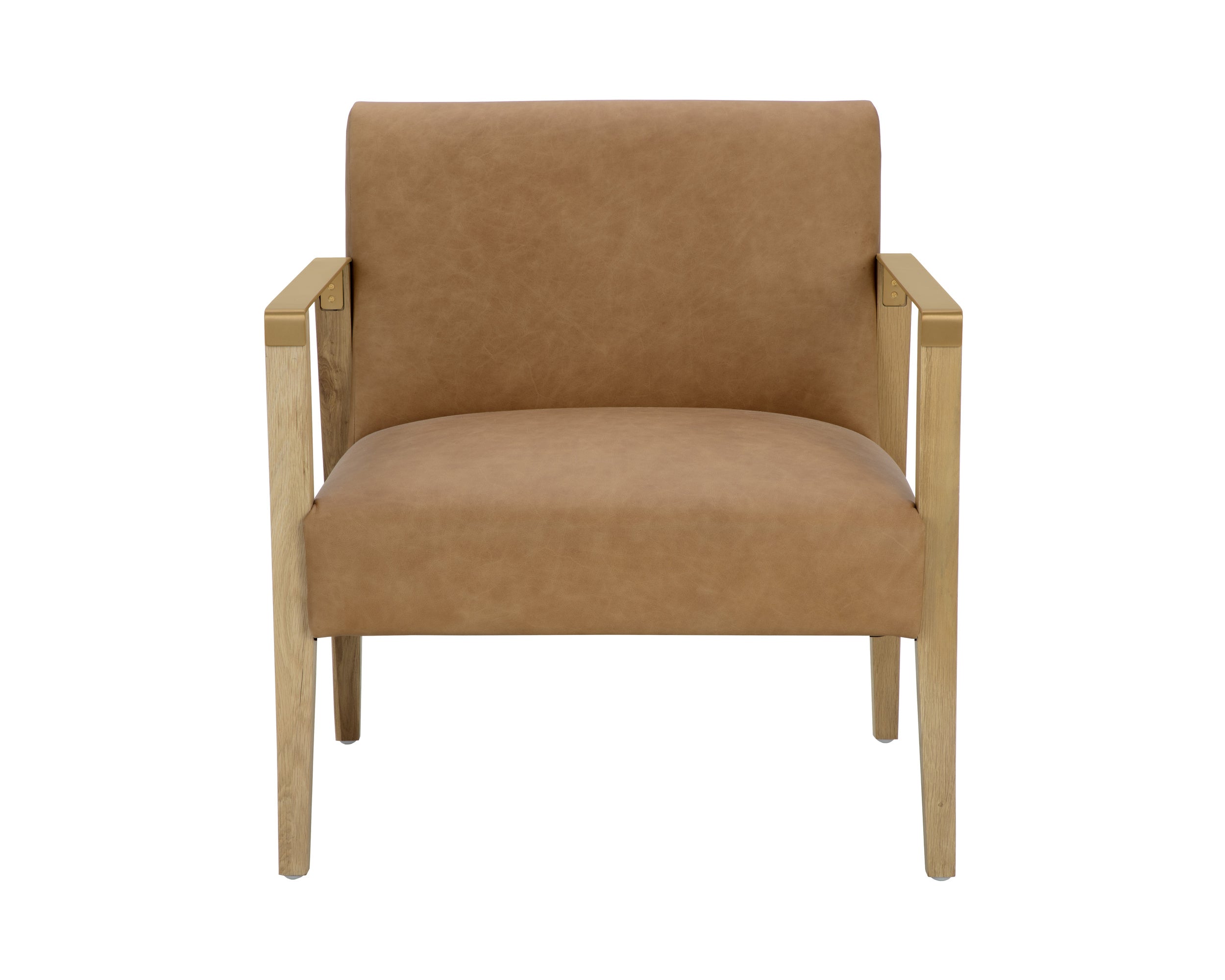 Earl Lounge Chair - Rustic Oak - Ludlow Sesame Leather
