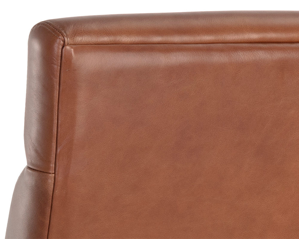 Collin Office Chair - Brown - Shalimar Tobacco Leather