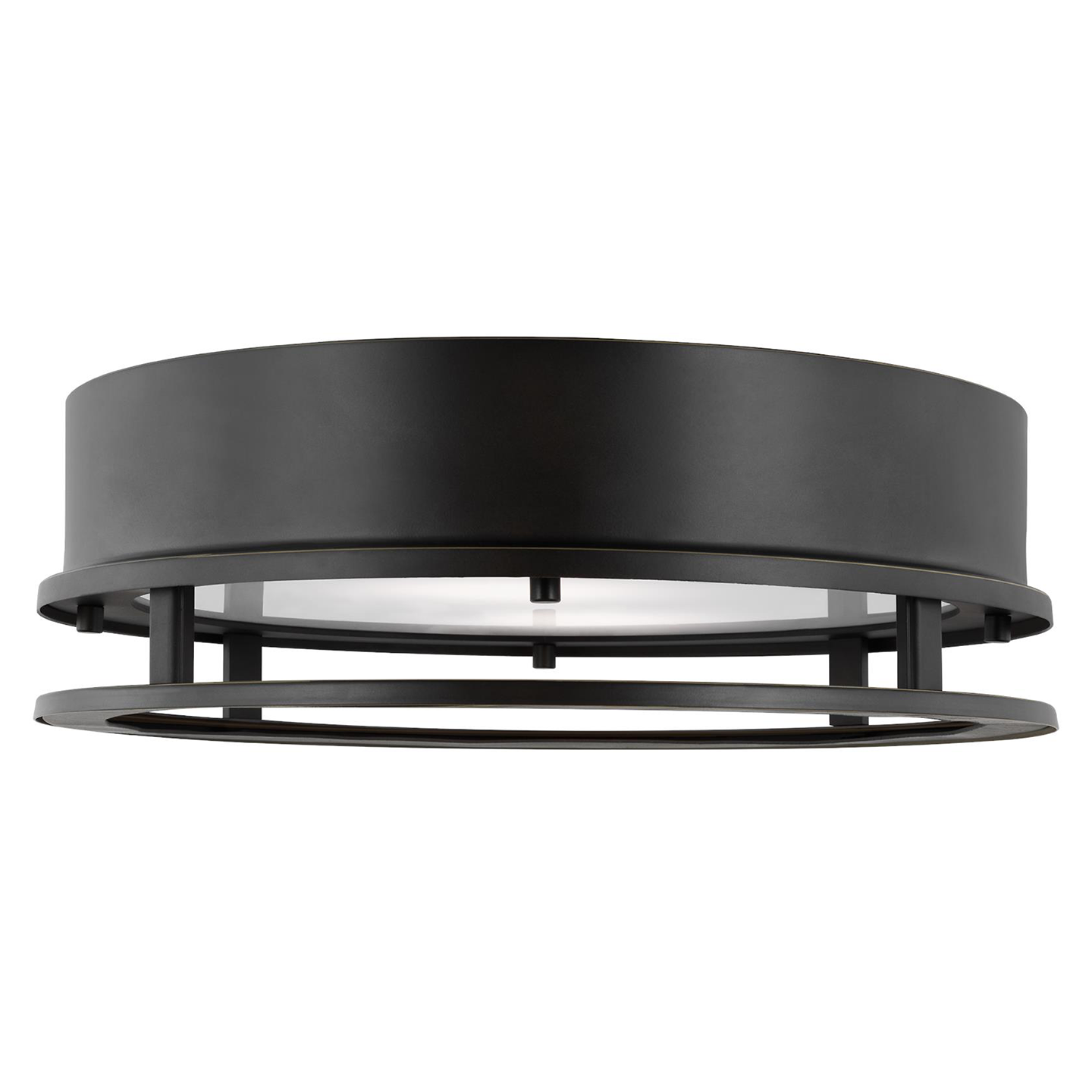 Union LED Outdoor Flush Mount Antique Bronze Bulbs Included