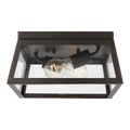 Founders Flush Mount | Antique Bronze Clear Bulb