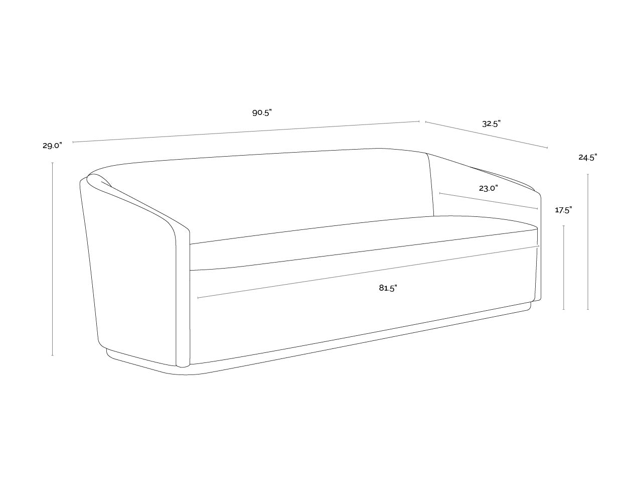 Sheva Sofa - Ernst Sandstone / Meg Ash