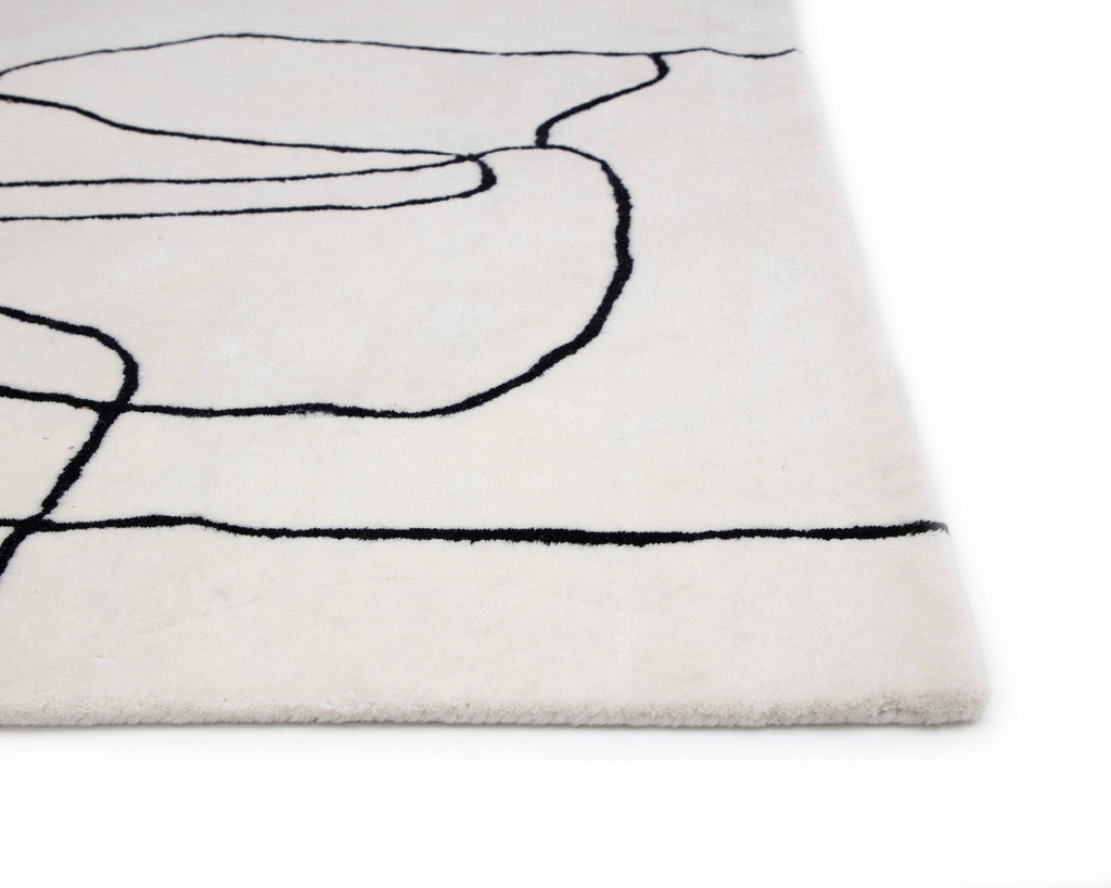 Tilda Hand-Tufted Rug - Ivory / Charcoal - 9' X 12'